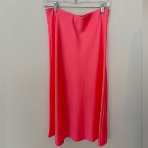 J Crew neon pink silky a line skirt